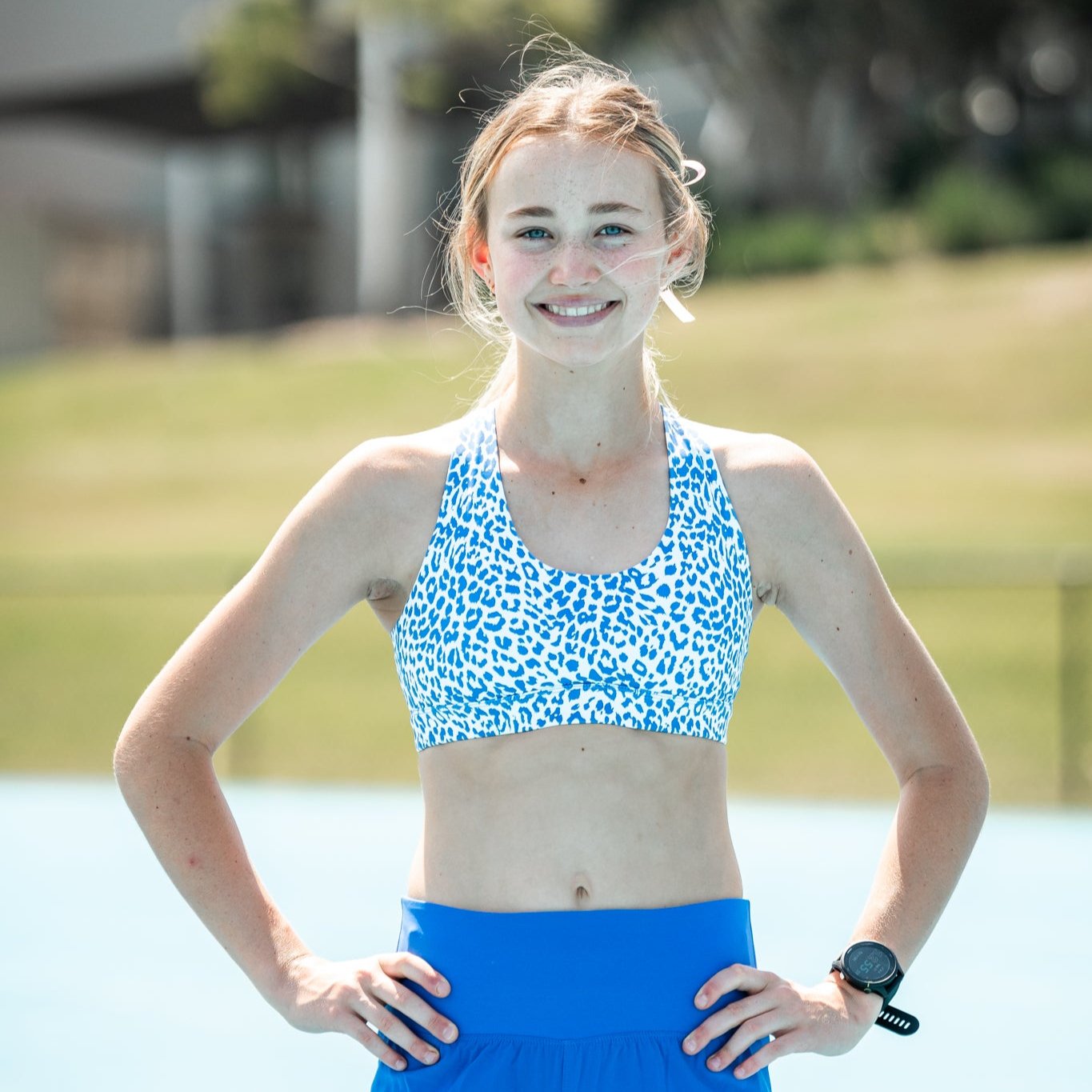 leopard print running crop