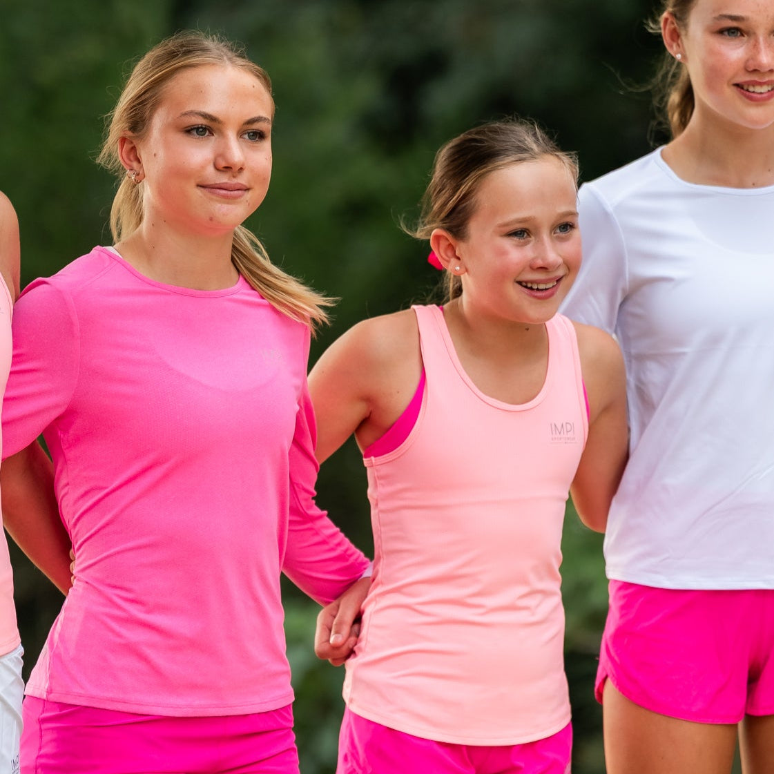 Girls pink long sleeve active top