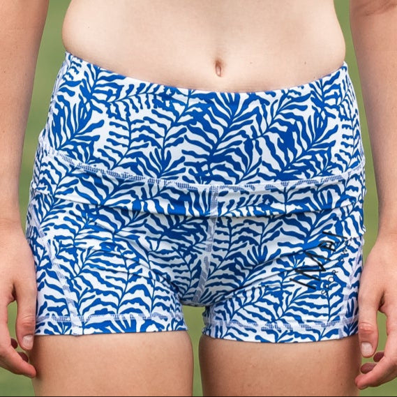 IMPI High Waisted Running Short - Blue Summer