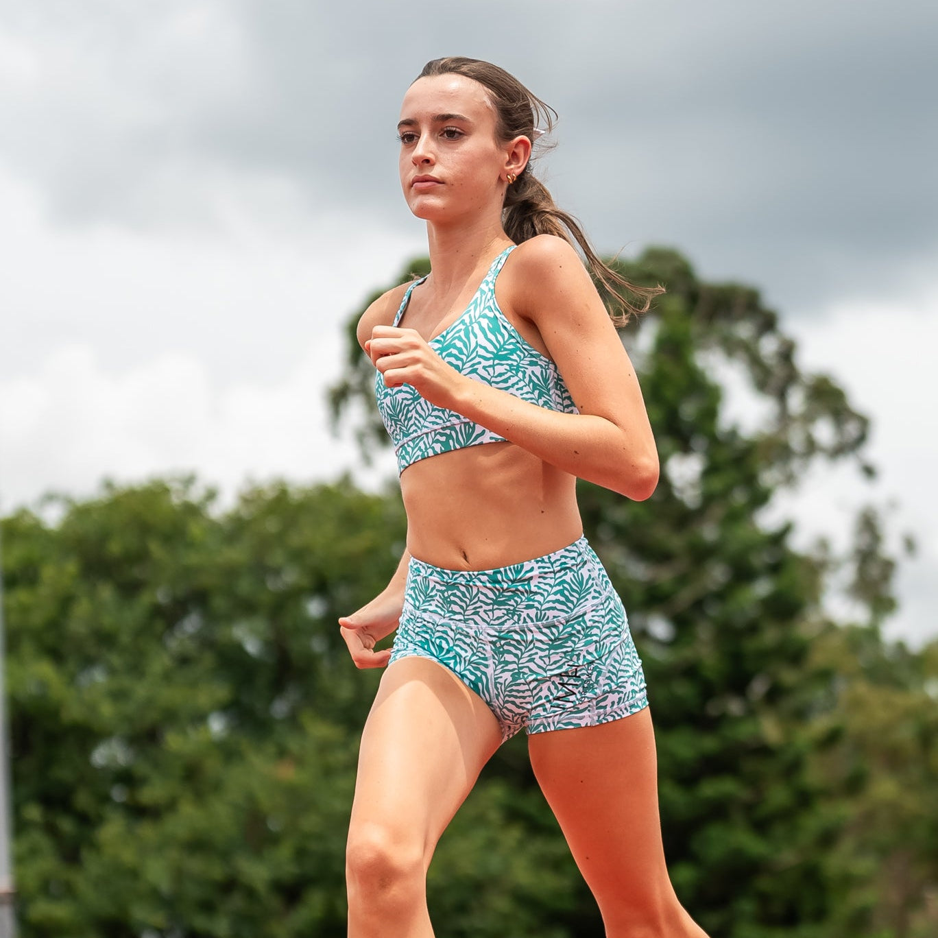 IMPI High Waisted Running Short - Summer Greens