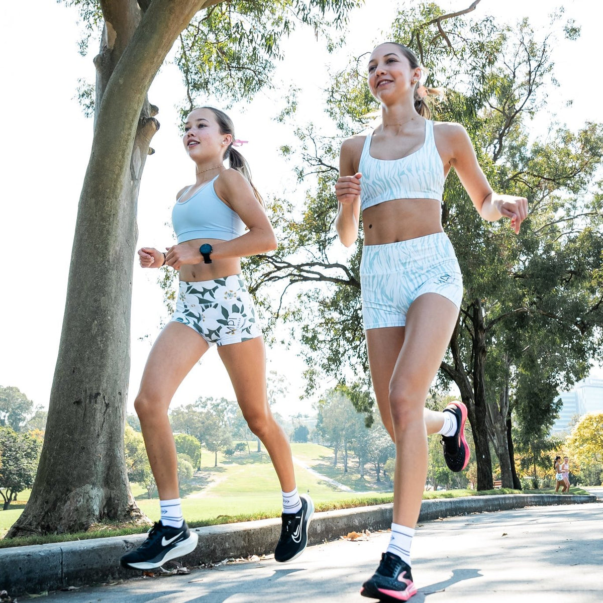 mint zebra running shorts