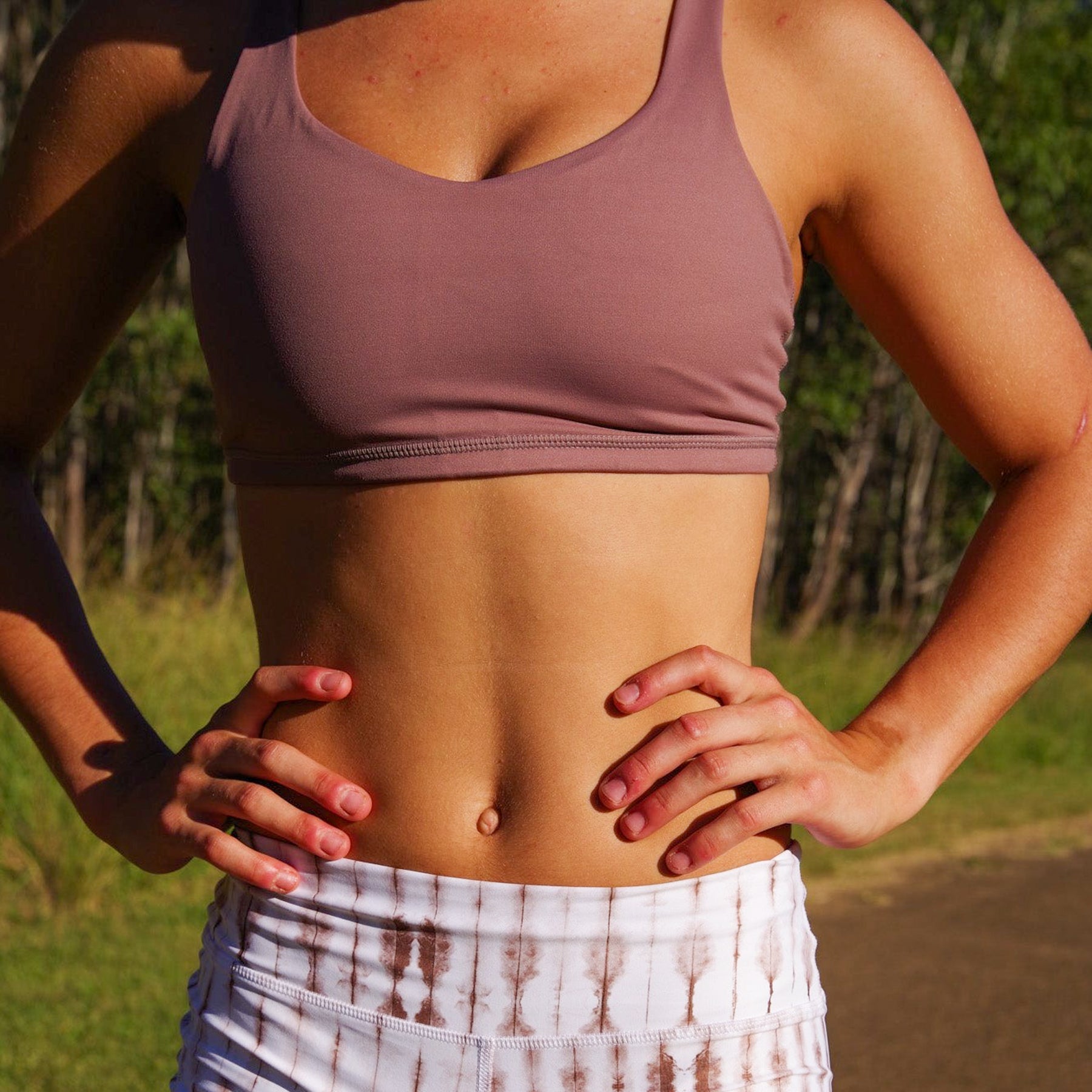 IMPI Strappy Running Bra Top - All Natural