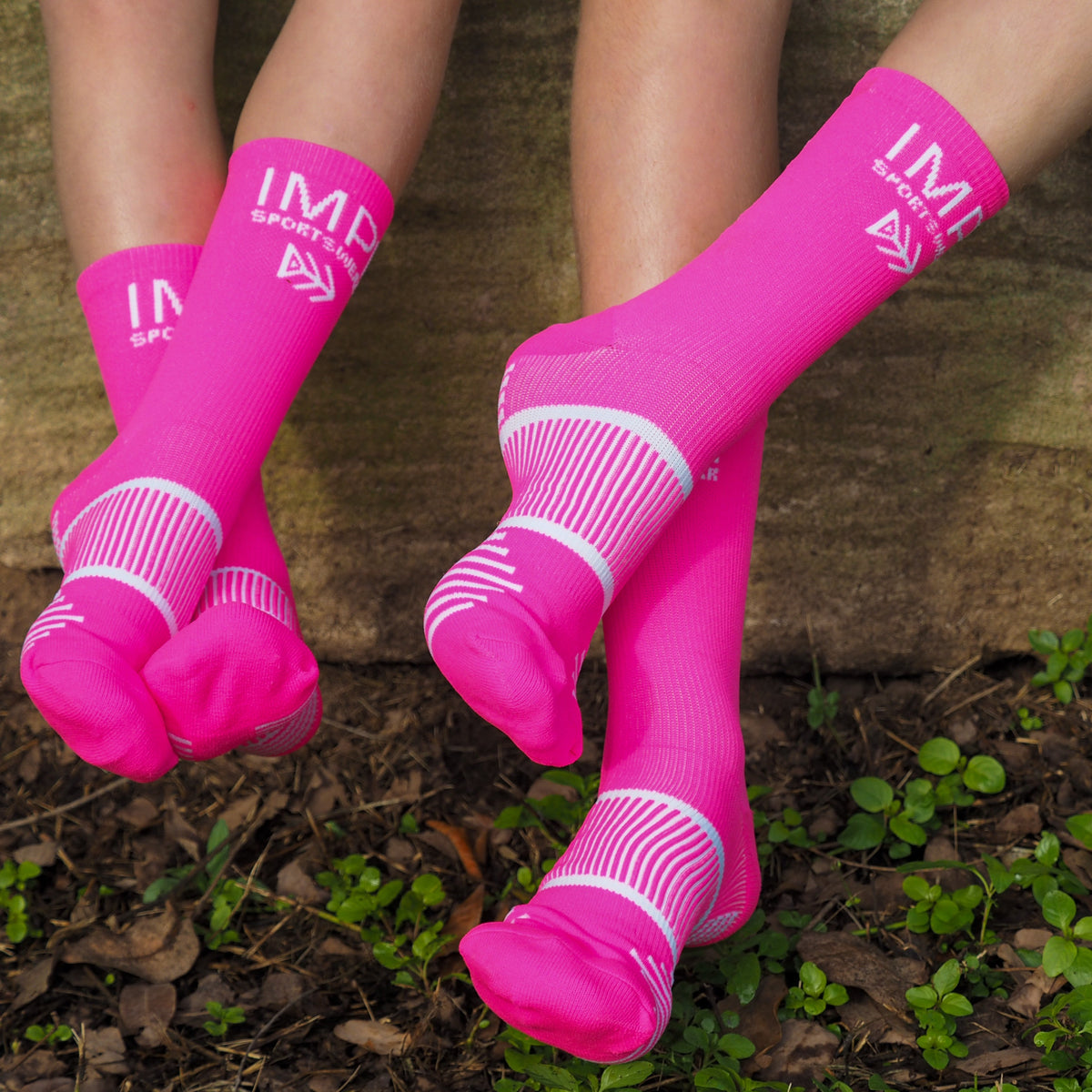 IMPI Socks - Hot Pink/White - Impi Sportswear