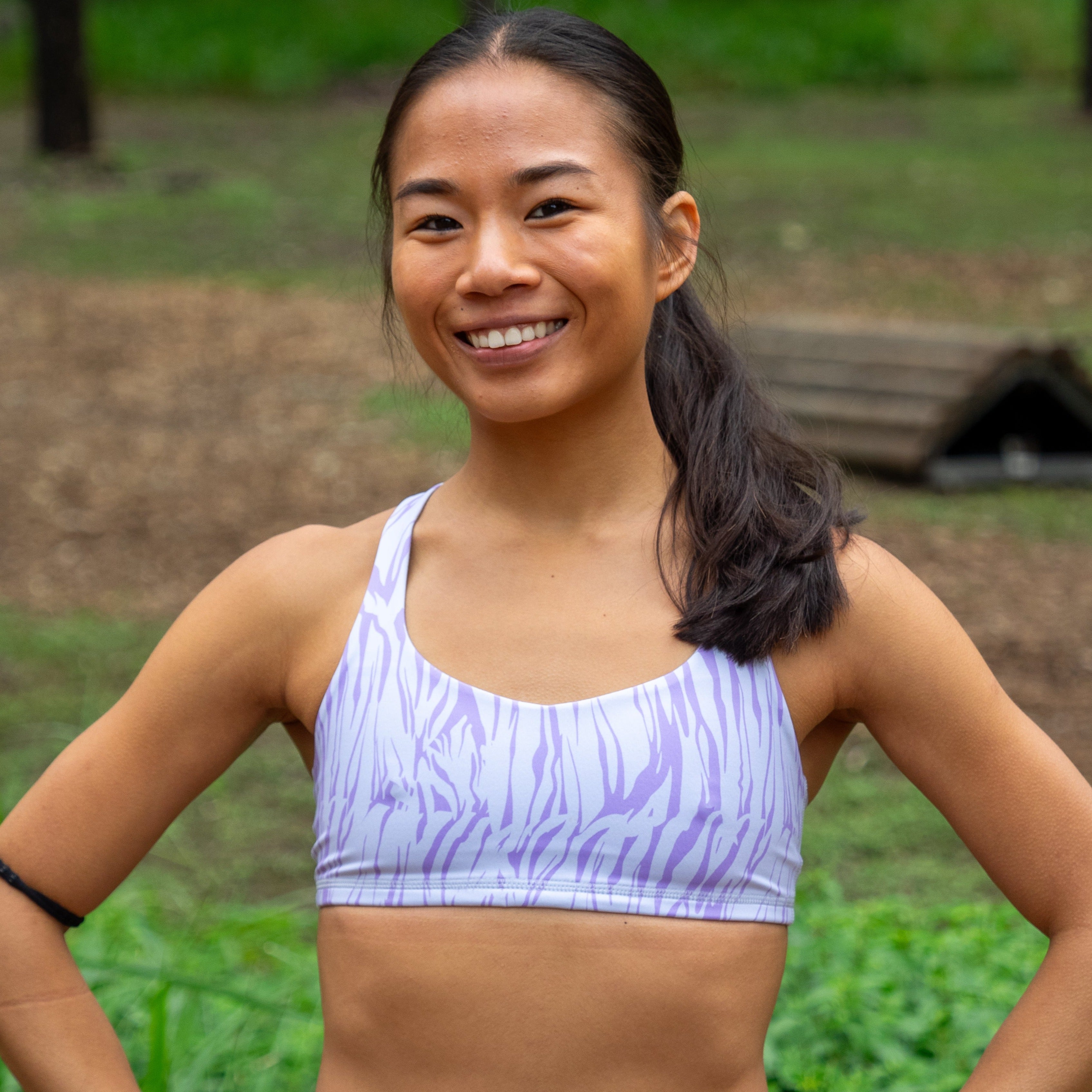 IMPI Strappy Running Bra Top - Lavender Haze