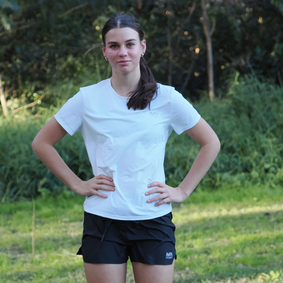 White IMPI Running Tee